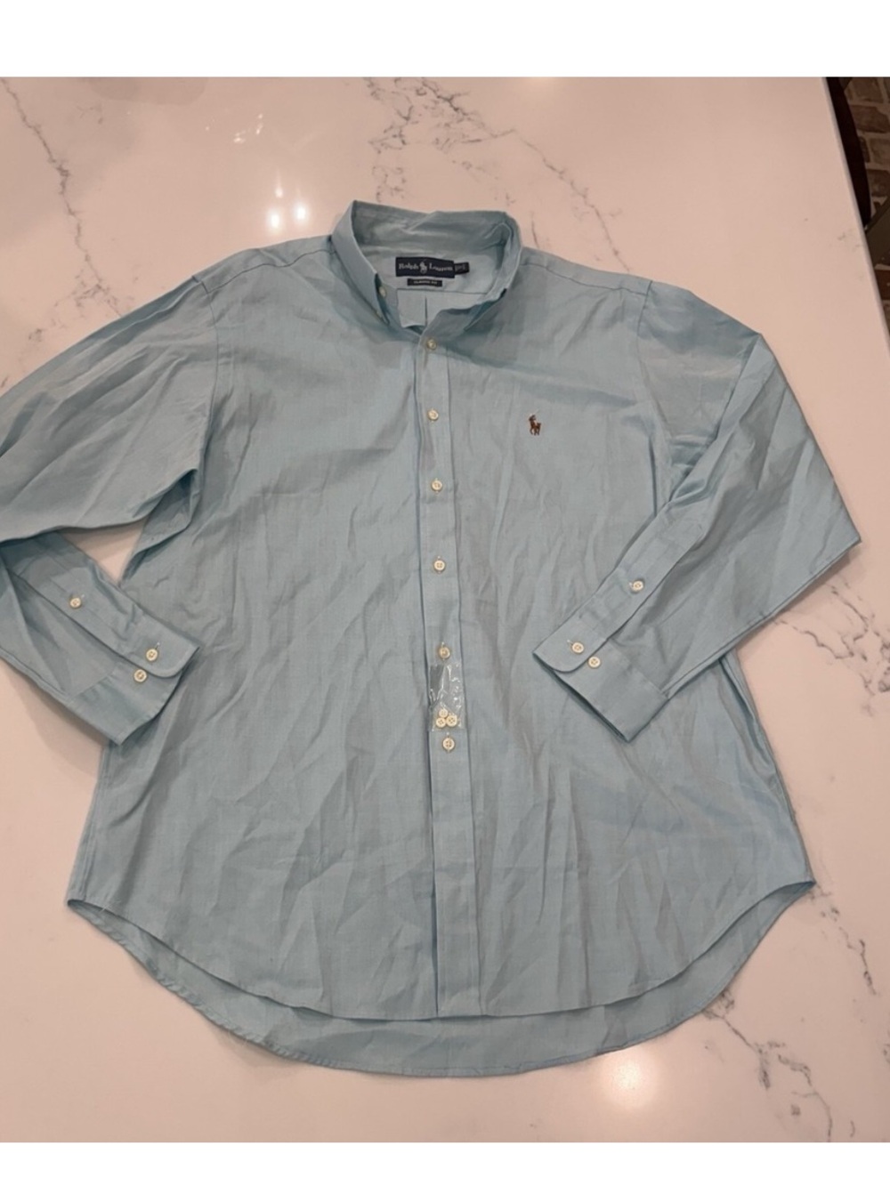 Ralph Lauren Oxford Shirt Blue Classic Fit Button Down Preppy Old Money 17